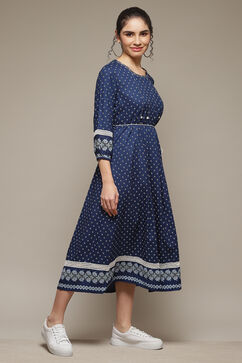 Indigo LIVA Kalidar Dress image number 5